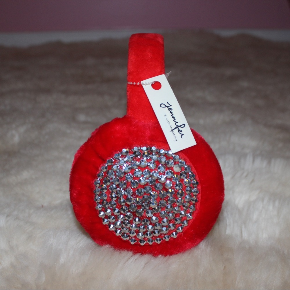 Red Blinged Out Earmuffs